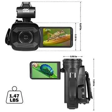 Lierhyt 4K Video Camera with 18X Zoom and Accessories