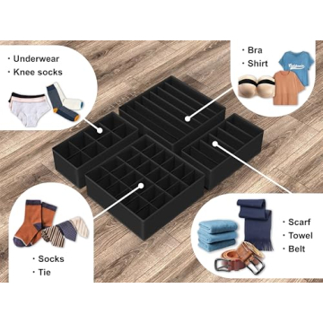Simple Houseware Organizer Set for Closet and Drawer