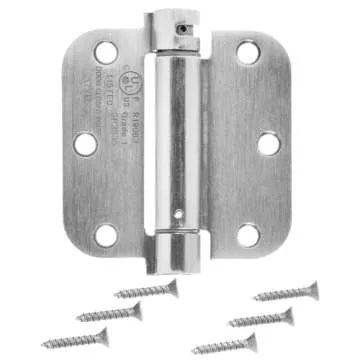 Amazon Basics Satin Nickel Self-Closing Door Hinge 3.5 Inch