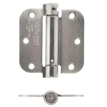 Amazon Basics Satin Nickel Self-Closing Door Hinge 3.5 Inch