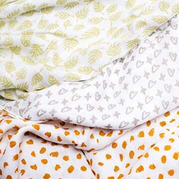 100% Organic Swaddle Blankets - Breathable, Lightweight, Silky Soft - Large Size Perfect for Newborn...