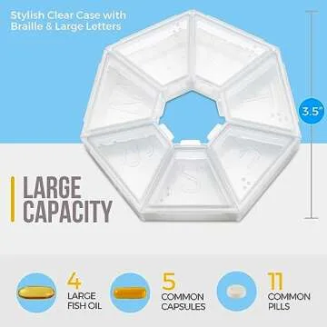 MEDca Clear 7-Sided Pill Organizer for Daily Use