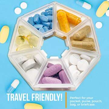 MEDca Clear 7-Sided Pill Organizer for Daily Use