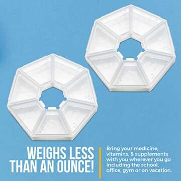 MEDca Clear 7-Sided Pill Organizer for Daily Use