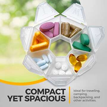 MEDca Clear 7-Sided Pill Organizer for Daily Use