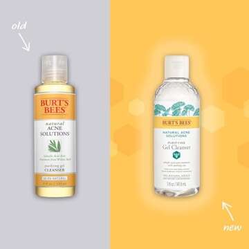 Burt's Bees Natural Acne Solutions Purifying Gel Cleanser with Salicylic Acid, 5 Fl Oz