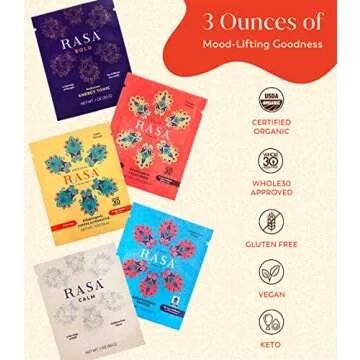 Rasa Taster Pack | Herbal Coffee Alternative with Ashwagandha, Chaga + Reishi for All-Day Energy + F...