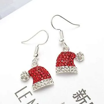 Stylish Christmas Dangle Earrings for Holiday Parties
