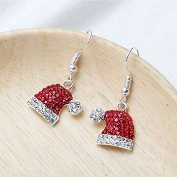 Stylish Christmas Dangle Earrings for Holiday Parties