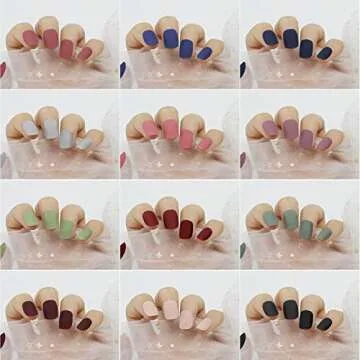 24 Packs Matte Short Press on Nails for Effortless Style