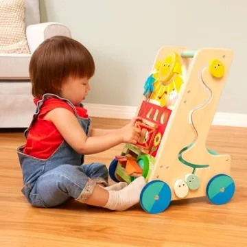 Battat Wooden Activity Walker for Toddlers - Engaging & Educational