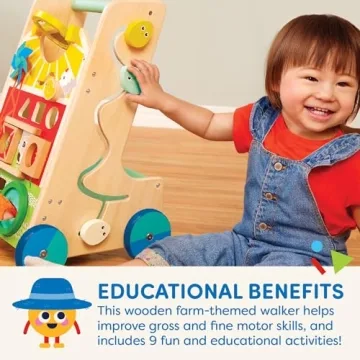 Battat Wooden Activity Walker for Toddlers - Engaging & Educational