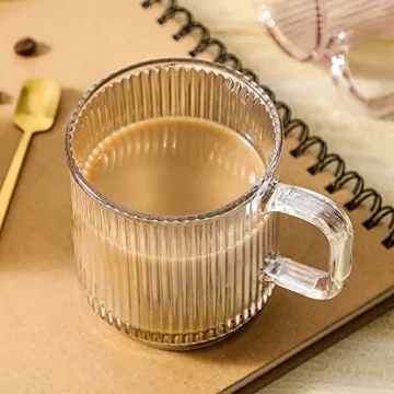 Lysenn Iridescent Glass Coffee Mug with Lid