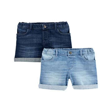 Simple Joys by Carter's Girls Shorts, Pack of 2, Denim Styles, Size 8