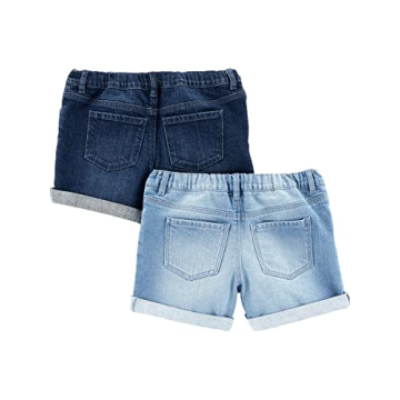 Simple Joys Carter's Girls Denim Shorts, Pack of 2