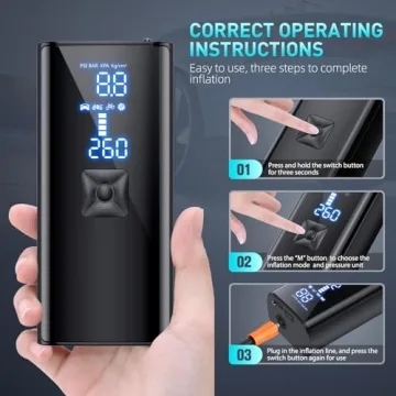 Portable Tire Inflator Air Compressor with Gauge