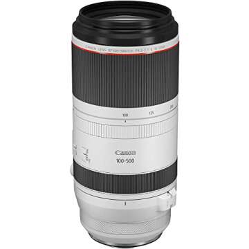 Canon RF100-500mm F4.5-7.1 L is USM Lens, Super-Telephoto Zoom Lens, Compatible with EOS R Series Mirrorless Cameras, White