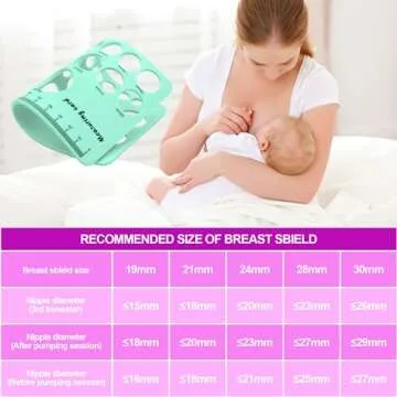 Silicone Nipples Ruler of Flange Size Measure for Nipple(Optional Color),Nipple Measurement Tool for Flanges Silicone and Soft in mm, Breast Pump Sizing Tool for Spectra, Medela, Momcozy, Lansinoh