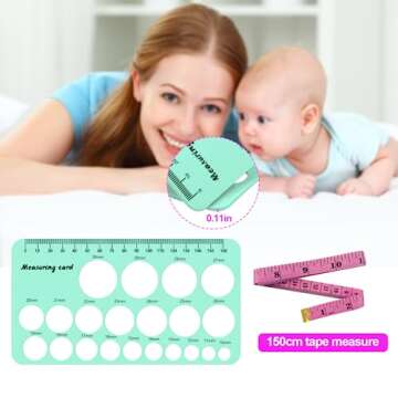 Silicone Nipples Ruler of Flange Size Measure for Nipple(Optional Color),Nipple Measurement Tool for Flanges Silicone and Soft in mm, Breast Pump Sizing Tool for Spectra, Medela, Momcozy, Lansinoh