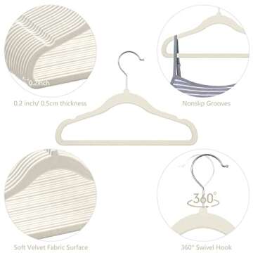 GoodtoU Kids Velvet Hangers, Non-Slip 30 Pack for Children