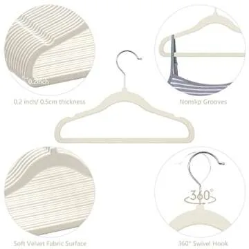 GoodtoU Kids Velvet Hangers, Non-Slip 30 Pack for Children