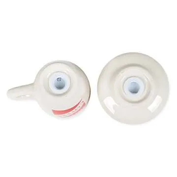 DII Hot Coffee and Donut Ceramic Salt and Pepper Shakers, 2 x 2 inches, Multicolor