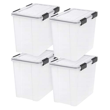 IRIS USA 32 Qt WeatherPro Storage Bins - Durable & Stackable