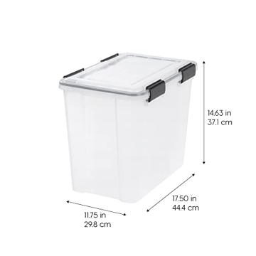 IRIS USA 32 Qt WeatherPro Storage Bins - Durable & Stackable