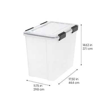 IRIS USA 32 Qt WeatherPro Storage Bins - Durable & Stackable