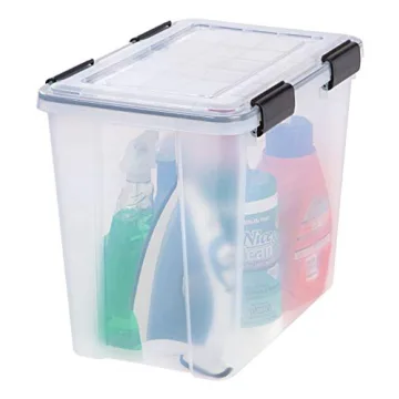 IRIS USA 32 Qt WeatherPro Storage Bins - Durable & Stackable