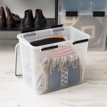 IRIS USA 32 Qt WeatherPro Storage Bins - Durable & Stackable