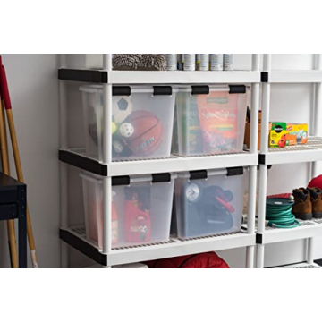 IRIS USA 32 Qt WeatherPro Storage Bins - Durable & Stackable