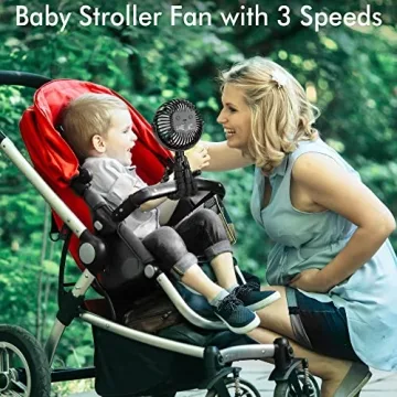 AMACOOL Portable Stroller Fan Flexible Tripod 3 Speeds