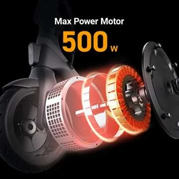 Segway Ninebot E2 Plus Electric KickScooter- 300W Brushless Motor, Up to 15.5 Mile Range & 15.5 MPH, 8.1" Shock-Absorbing Tires, Electronic Drum Brake, UL-2272 Certified