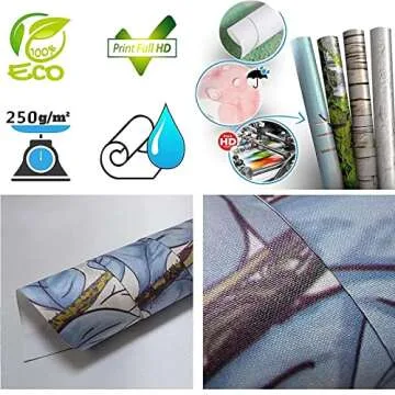 Stereoscopic Embossed Flower Butterfly 3D Wall Murals Wallpaper, Retro Nostalgic Poster Panorama Photo Paintings, Wall Decor for Living Room Restaurant Dance Studio 59" by 41"