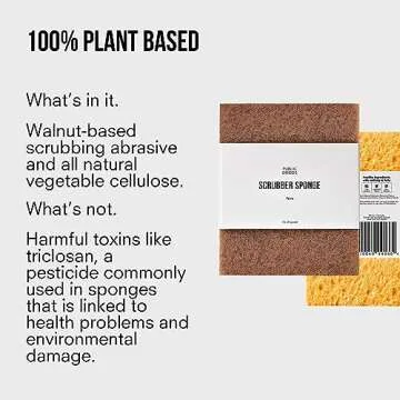 Eco-Friendly Walnut Scrubber Sponge Pack of 4