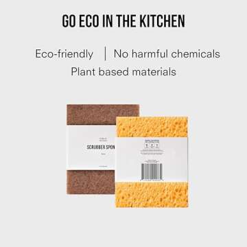 Eco-Friendly Walnut Scrubber Sponge Pack of 4