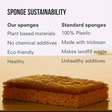 Eco-Friendly Walnut Scrubber Sponge Pack of 4