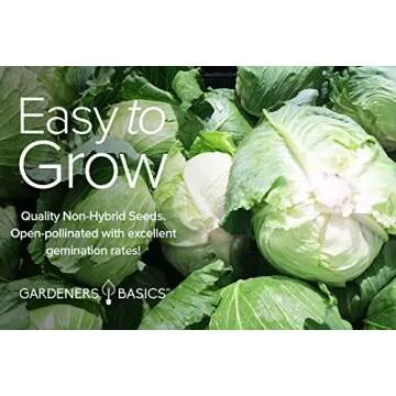 Gardeners Basics Cabbage Seeds Variety Pack for Home Gardens