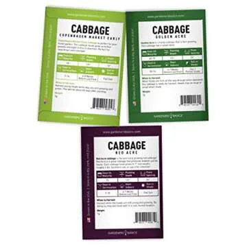 Gardeners Basics Cabbage Seeds Variety Pack for Home Gardens
