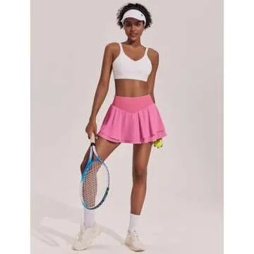 PINSPARK High Waisted Workout Skort | Women’s Tennis Skirts