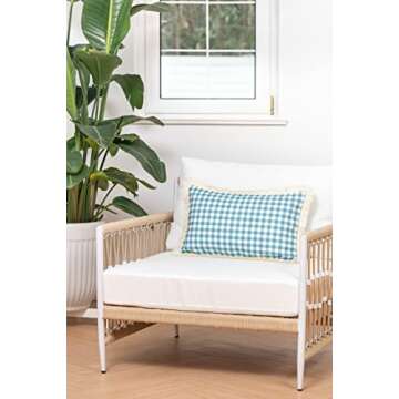 Hofdeco Coastal Lumbar Pillow Cover - Water Resistant 12x20 in