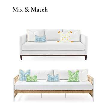 Hofdeco Coastal Lumbar Pillow Cover - Water Resistant 12x20 in