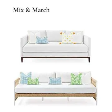 Hofdeco Coastal Lumbar Pillow Cover - Water Resistant 12x20 in