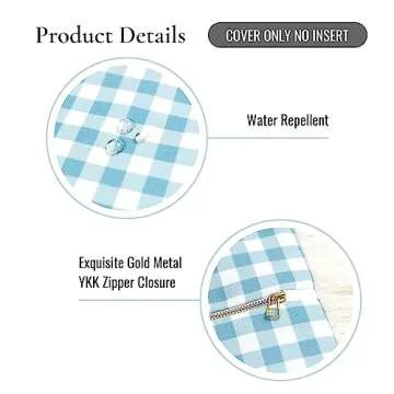 Hofdeco Coastal Lumbar Pillow Cover - Water Resistant 12x20 in