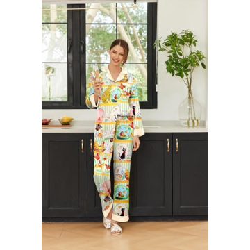 Ekouaer Silk Pajamas Stylish Women’s Loungewear Set
