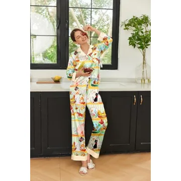 Ekouaer Silk Pajamas Stylish Women’s Loungewear Set