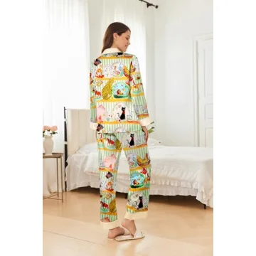 Ekouaer Silk Pajamas Stylish Women’s Loungewear Set