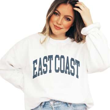 East Coast Sweatshirt - Cute Beach Pullover for All