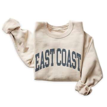 East Coast Sweatshirt - Cute Beach Pullover for All